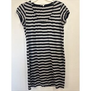 Vince Black Striped Mini Dress Women's Size Small Y2K 90s Whimsygoth Grunge